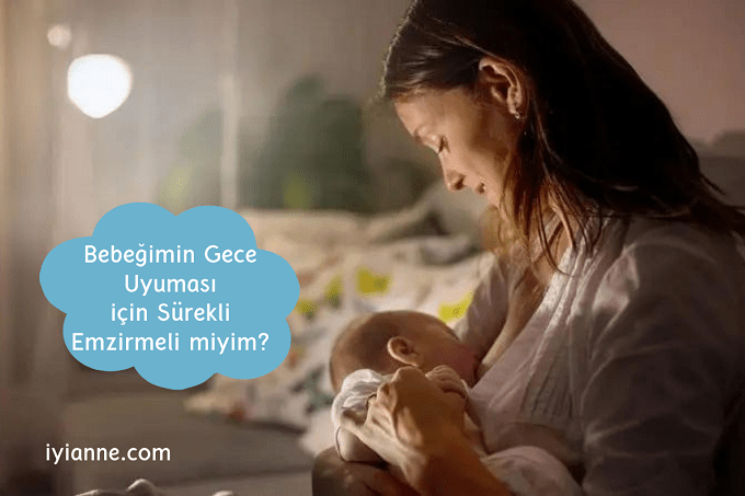 Bebeğin uyuması için emzirmek